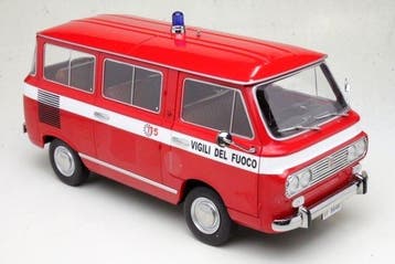 Mitica 1:18 - Voiture miniature - Fiat 850 Familiare Vigili