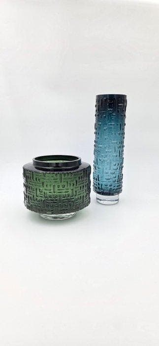 Gral Glasshüte - Emil Funke - Vase (2) - F231 - Verre