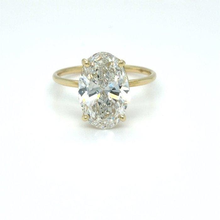 Zonder minimumprijs - Ring - 14 karaat Geel goud - 3.08ct., Handtassen en Accessoires, Ringen