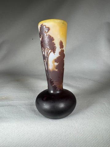 Emile Gallé - Vase - Verre, Antiquités & Art