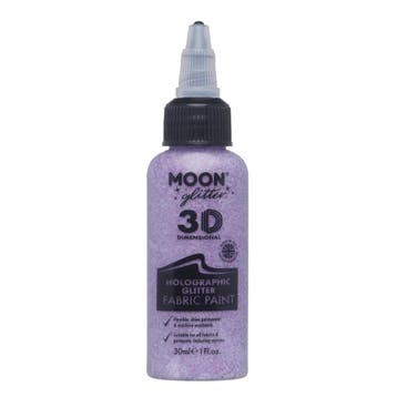 Moon Glitter Holographic Glitter Fabric Paint Purple 30ml, Verzenden