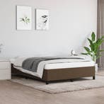vidaXL Bedframe zonder matras stof donkerbruin 140x190 cm, Verzenden, Nieuw
