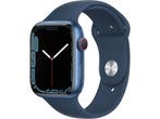 Apple Watch Series 7 - 45mm GPS + 4G - Waterbestendig tot, Verzenden, Zo goed als nieuw, Apple