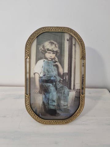 Fotolijst - verguld messing - Portret van een jongen in de