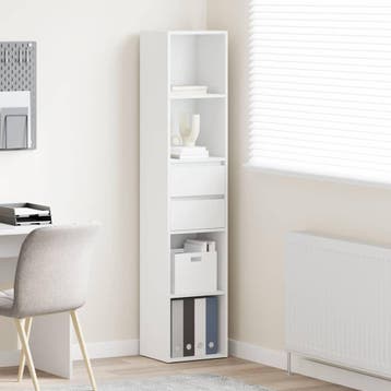 vidaXL Boekenkast 36x30x171 cm bewerkt hout wit, Verzenden