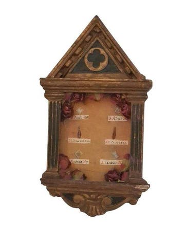Reliekhouder - Hout, Glas, Textiel - 20e eeuw - Heilige