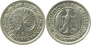 50 Pfennig Duitsland 50 Reichspfennig 1932 E vz J 324, Verzenden