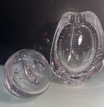 A.D, Copier Leerdam - Vaas (2) - Spijkerbol - Glas - Serica