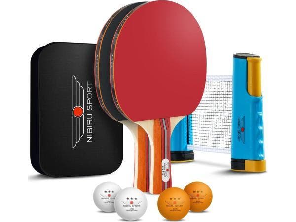 Veiling - Nibiru Sport Tafeltennis Set met Batjes, Ballen &a, Sport en Fitness, Tafeltennis, Nieuw