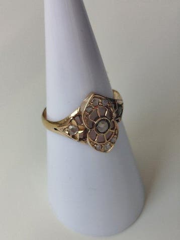 Ring - 18 karaat Geel goud Diamant (Natuurlijk), Nieuw