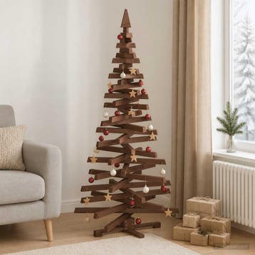 vidaXL Houten kerstboom KOTKA 180 cm Massief grenenhout, Verzenden, Nieuw
