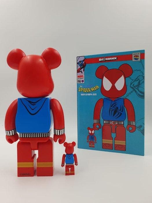 Marvel X Medicom Toy - Be@rbrick Spider Man Scarlet Spider, Antiquités & Art, Art | Objets design