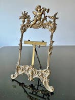 Antique decorative easel - Fotolijst - Verguld messing, Antiek en Kunst