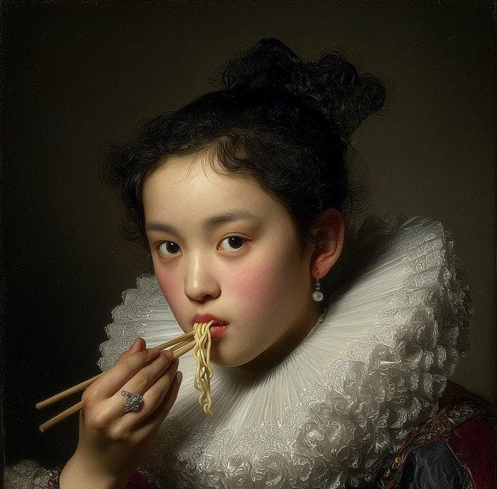 La Mama - Silent Noodles XXL - Œuvre unique 1/1, Antiek en Kunst, Kunst | Designobjecten