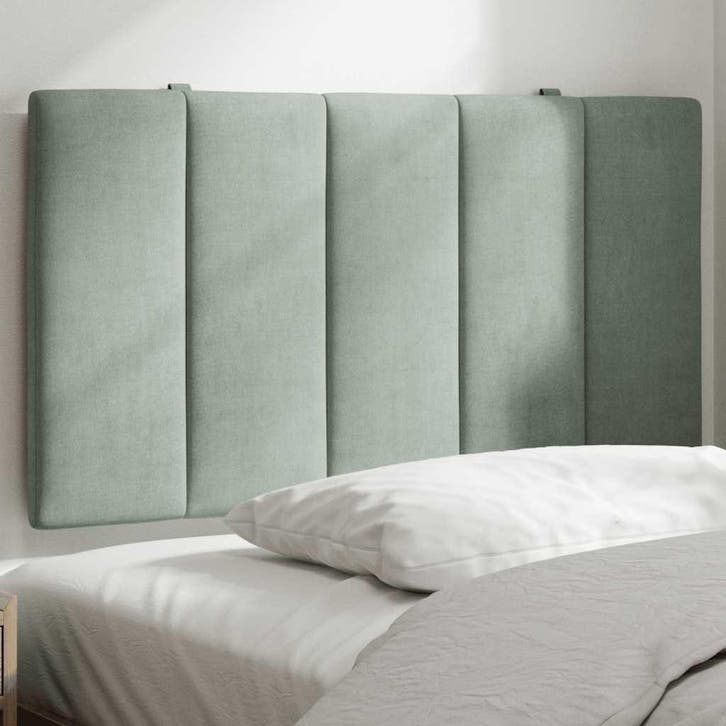 vidaXL Hoofdbordkussen Hanko 90 cm velvet lichtgrijs, Huis en Inrichting, Slaapkamer | Bedden, Nieuw, Verzenden