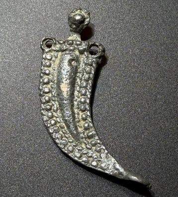 Époque Viking Billon Rare Amulette apotropaïque - Evil