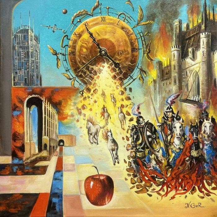 Nikolay Gorovoy - Through time, Antiek en Kunst, Kunst | Schilderijen | Modern