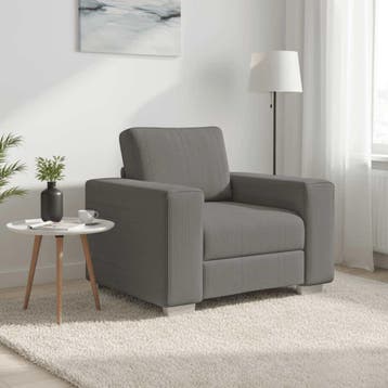 vidaXL Sofastoel Lichtgrijs 100x77x82 cm Corduroy Stof, Verzenden, Nieuw