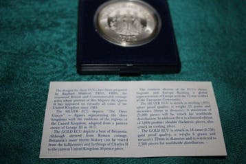 Royaume-Uni. 25 Ecu 1992 (Sans prix de réserve)