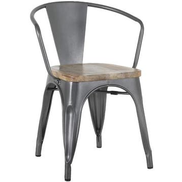 Stoelen | BISTRO CURVE | Hout/Staal | Hout (Mango) |, Verzenden