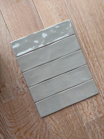 Wandtegel Grijs 7,5x30cm (Muurtegels, Afbouwmaterialen), Ophalen of Verzenden, Wandtegels