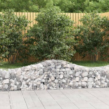 vidaXL Schanskorf gewelfd 200x50x40/60 cm gegalvaniseerd, Verzenden