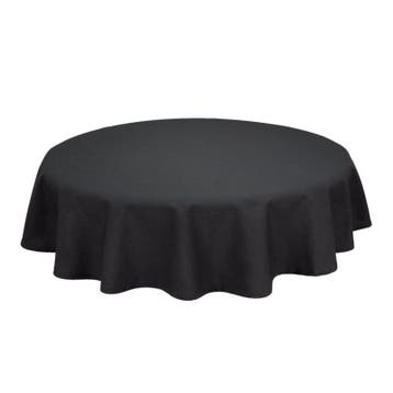 Tafelkleed Rond Black Zwart 300cmØ - Treb SP, Verzenden, Nieuw, Overige kleuren, Tafelkleed of Tafelzeil