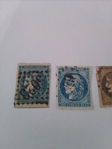 Frankrijk 1870/1870 - Serie postzegels Frankrijk Ceres uit, Gestempeld