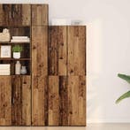 vidaXL Highboard 2 pcs Oudhout 70 x 42,5 x 185 cm, Verzenden, Nieuw