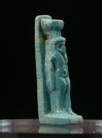 Oud-Egyptisch Faience Godin Isis - 32 mm (Zonder, Antiek en Kunst