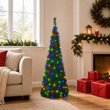 vidaXL Pop-up kerstboom met led 120 cm 50 LEDs PVC Groen, Verzenden, Nieuw