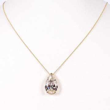Ketting met hanger - 14 karaat Geel goud - 10.23ct. tw.