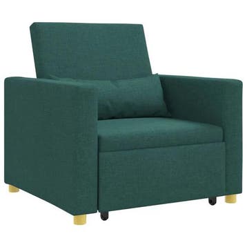 Slaapbank Groen 3-in-1 | Retour deal | -35% korting, 90 cm, Eenpersoons, Verzenden, 190 cm of minder