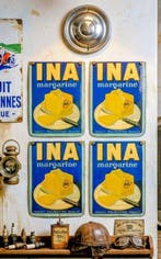 Plaque Publicitaire - INA - Margarine - 1938