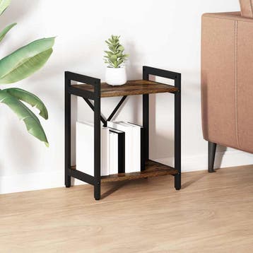 vidaXL Boekenplank Rook Eiken 40 x 30 x 50 cm Bewerkt hout, Verzenden, Nieuw