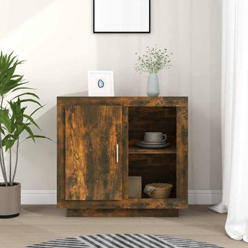 vidaXL Dressoir 80x40x75 cm gerookt eikenkleurig, Verzenden, Nieuw