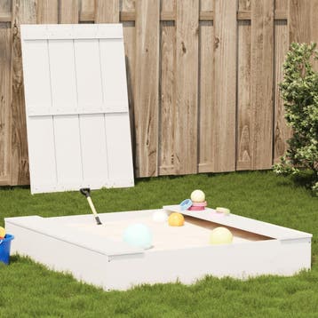 vidaXL Zandbak met deksel 111x111x19,5 cm massief grenenhout, Kinderen en Baby's, Verzenden, Nieuw