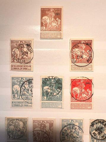 België 1910/1927 - België Caritas 1910–1927 –, Gestempeld