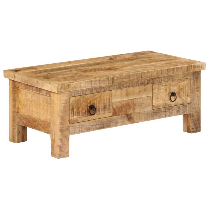 vidaXL Salontafel 90x45x35 cm massief mangohout, Huis en Inrichting, Tafels | Salontafels, Nieuw, Verzenden