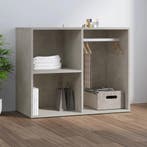 vidaXL Kledingkast 80x40x65 cm bewerkt hout betongrijs, Verzenden, Nieuw
