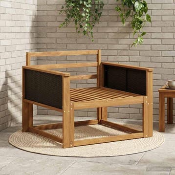 vidaXL Buiten Midden Sofa Naturel, Verzenden, Nieuw