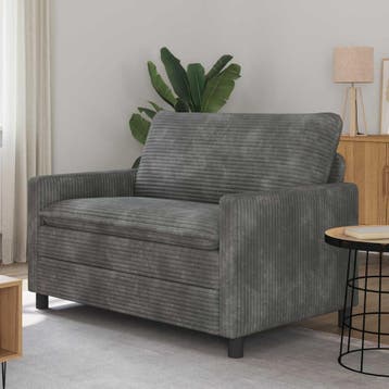 vidaXL bank / zetel Lichtgrijs 126 x 81 x 87,5 cm Polyester, Verzenden, Nieuw