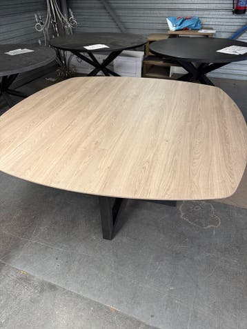 Wellington eettafel, verjongde rand, kleur misty oak, Nieuw, Overige materialen