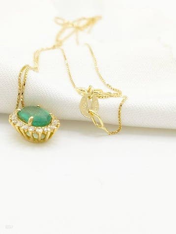 Zonder minimumprijs - Ketting met hanger - 18 karaat Geel