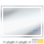 tectake LED-badkamerspiegel Clara, dimbaar, met 3 lichtkleur, Huis en Inrichting, Verzenden, Nieuw