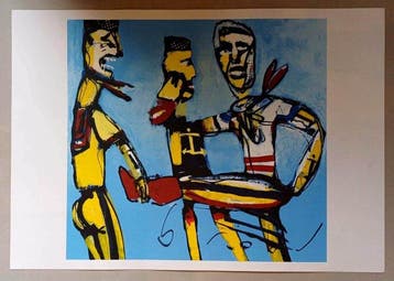 Herman Brood (1946-2001) - Voetballers, Antiek en Kunst