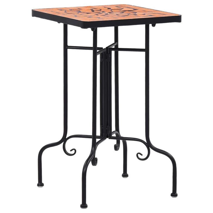 vidaXL Bijzettafel mozaïek keramiek terracottakleurig, Tuin en Terras, Bloembakken en Plantenbakken, Nieuw, Verzenden