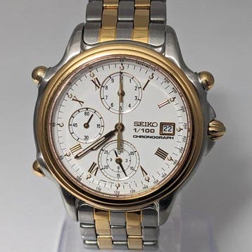 Seiko - Speedmaster Chronograph Watch - White Dial - Zonder