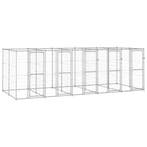 vidaXL Hondenkennel 12,1 m² gegalvaniseerd staal, Verzenden, Nieuw