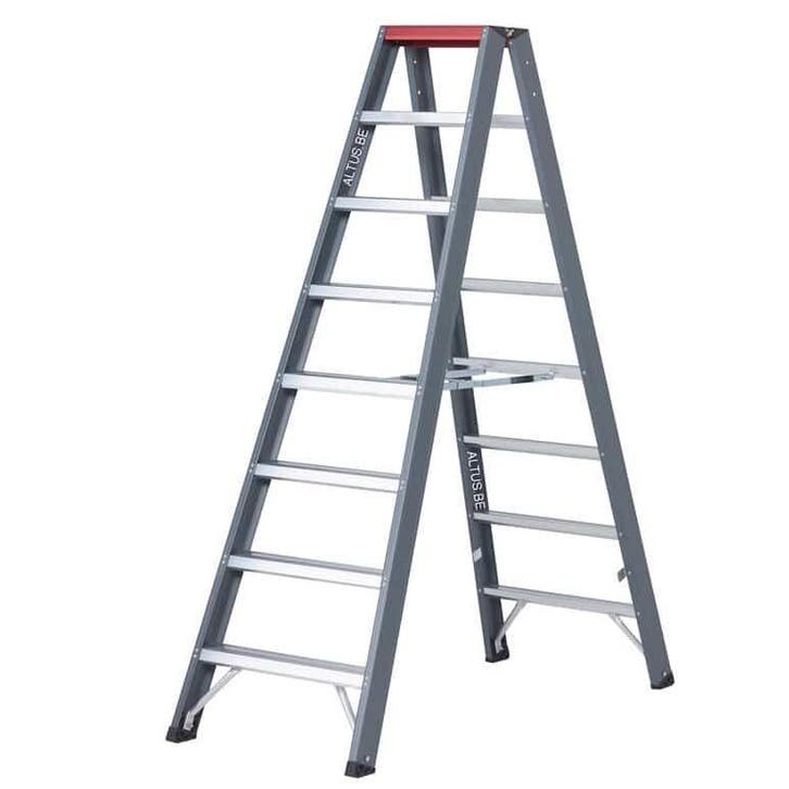 Altrex dubbele trapladder Falco 2×8 treden, Doe-het-zelf en Bouw, Ladders en Trappen, Trap, Nieuw, Minder dan 2 meter, Ophalen of Verzenden